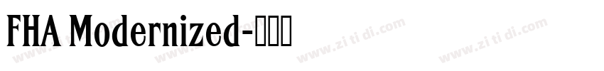 FHA Modernized字体转换